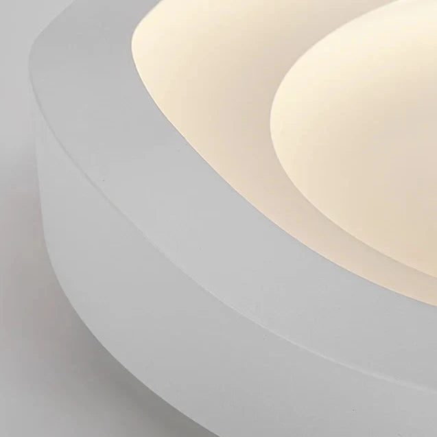 Ronde plafondlamp met golvend reliëf dimbaar LED metaal modern design voor woonkamer slaapkamer hal gang | Sulvida