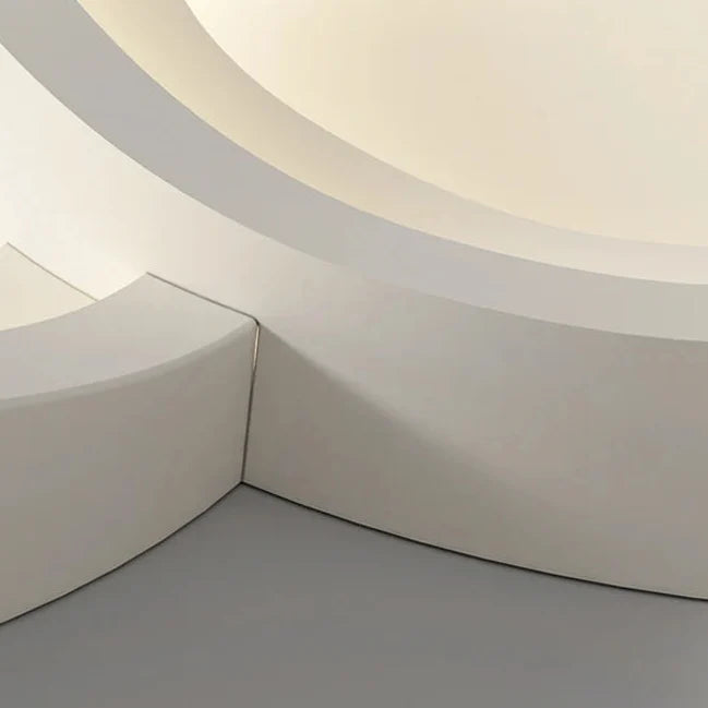 Ronde plafondlamp met golvend reliëf dimbaar LED metaal modern design voor woonkamer slaapkamer hal gang | Sulvida