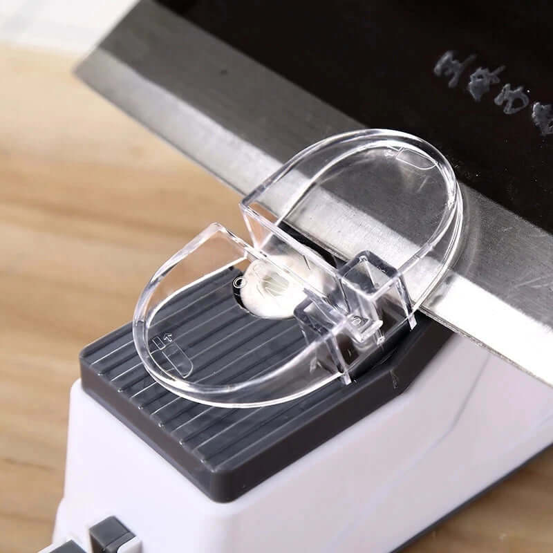 Elektrische Messenslijper Oplaadbaar USB – Snel & Veilig Messen Slijpen voor Keuken en Hobby – Compacte Messensnijder met Edelstalen Slijpschijf | Sulvida