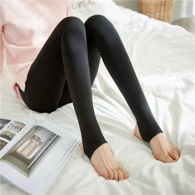Thermische Fleece Panty Zwart Grijs Bruin Beige Huidskleur Met Voet Halve Voet 80-300 Gram Warme Maillot | Sulvida