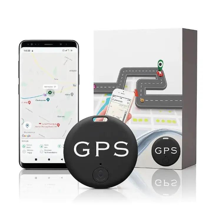 Compacte GPS-tracker zwart set van 2 magneet realtime tracking auto fiets bagage locatiezoeker veiligheid | Sulvida