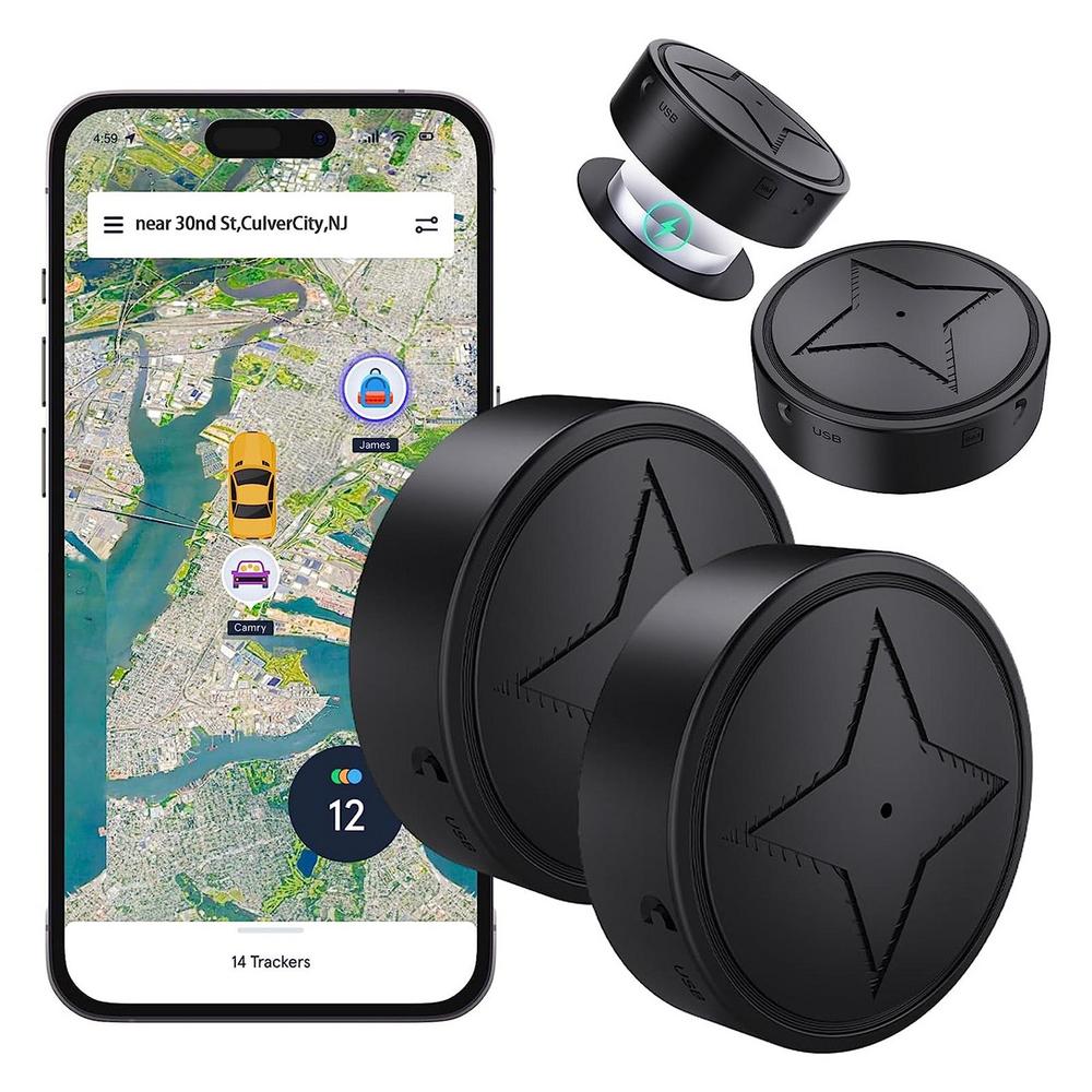 Magnetische GPS-tracker - Realtime locatiebepaling auto voertuig motor - Compacte volg-apparaat locatie tracking | Sulvida