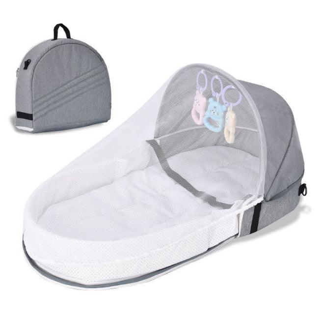 Pop-up Babybedje met Muggengaas Opvouwbare Reisbaby 0-18 Maanden Roze Blauw Groen Draagbaar Campingbedje | Sulvida