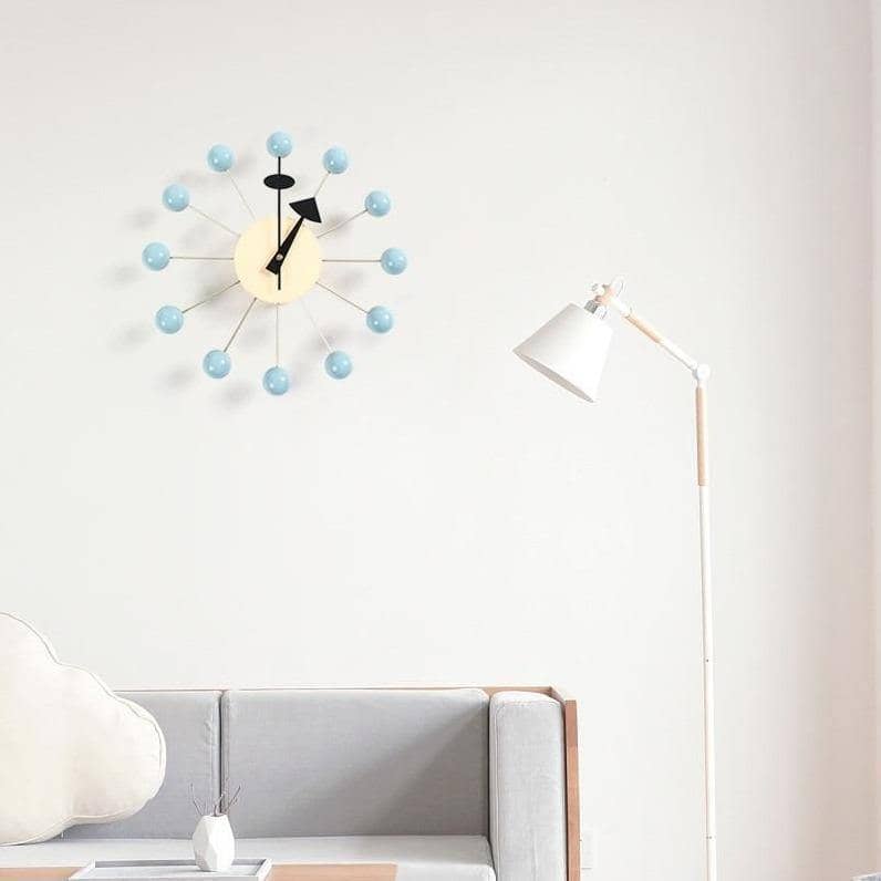 Abstracte Wandklok met 3D-Baldesign 32 cm Zwart-Grijs Minimalistisch Design Stille Quartzbeweging Siliconen | Sulvida