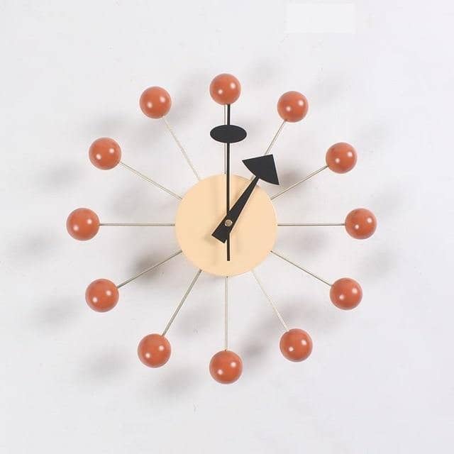 Abstracte Wandklok met 3D-Baldesign 32 cm Zwart-Grijs Minimalistisch Design Stille Quartzbeweging Siliconen | Sulvida