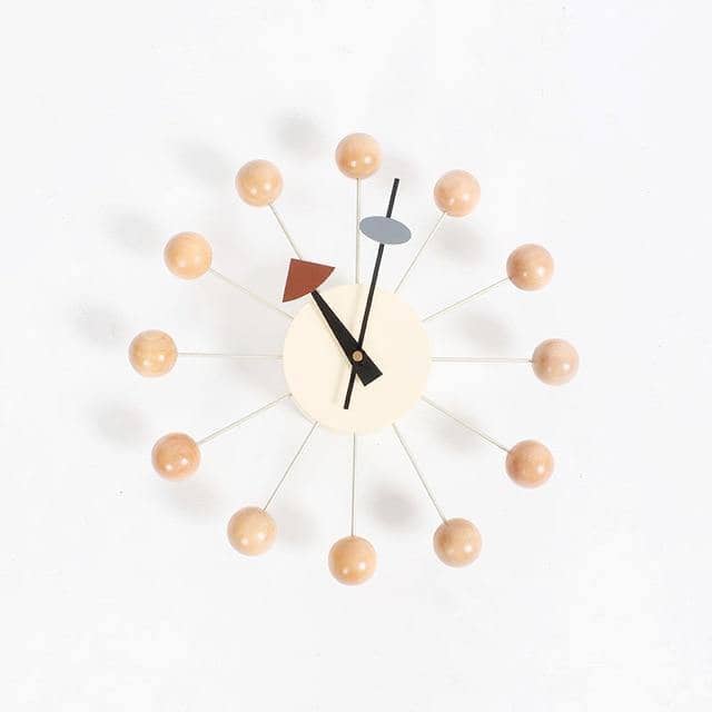 Abstracte Wandklok met 3D-Baldesign 32 cm Zwart-Grijs Minimalistisch Design Stille Quartzbeweging Siliconen | Sulvida