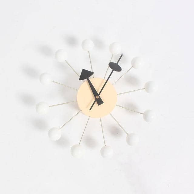 Abstracte Wandklok met 3D-Baldesign 32 cm Zwart-Grijs Minimalistisch Design Stille Quartzbeweging Siliconen | Sulvida