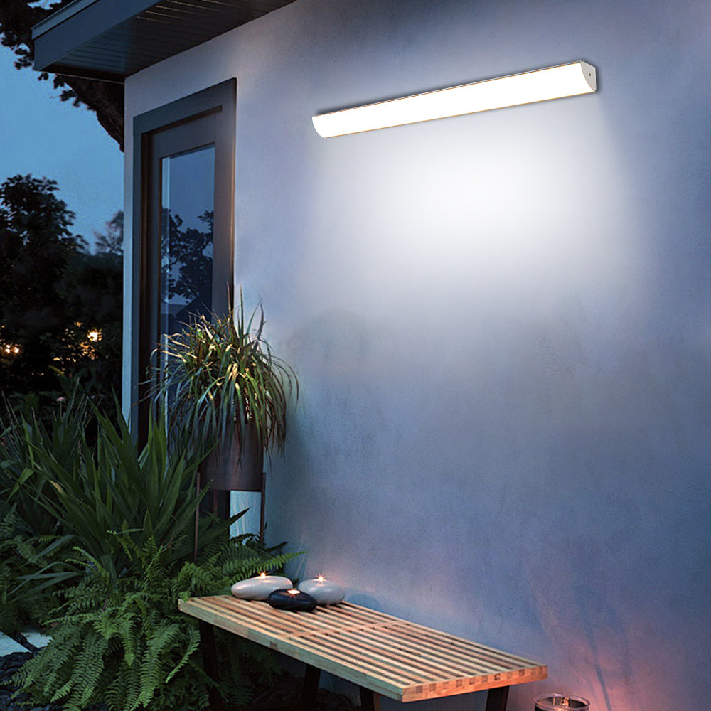 Buitenwandlamp LED Waterdicht Zwart Wit 30-40cm Sfeerverlicht Tuin Entree Terras Aluminium IP65 Buitenverlichting | Sulvida