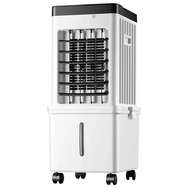 Mobiele Aircooler met 15L Watertank en Koelelementen – Verplaatsbare Luchtkoeler met 3 Snelheden en Watercooling voor Slaapkamer Woonkamer Kantoor Zomerse Verkoeling Zwenkfunctie | Sulvida