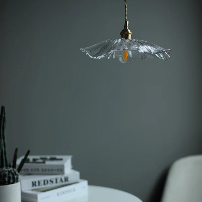 Glazen Hanglamp Bloem Ø26cm Decoratieve Pendelverlichting Eetkamer Slaapkamer Hal Moderne Sfeervolle Lamp | Sulvida