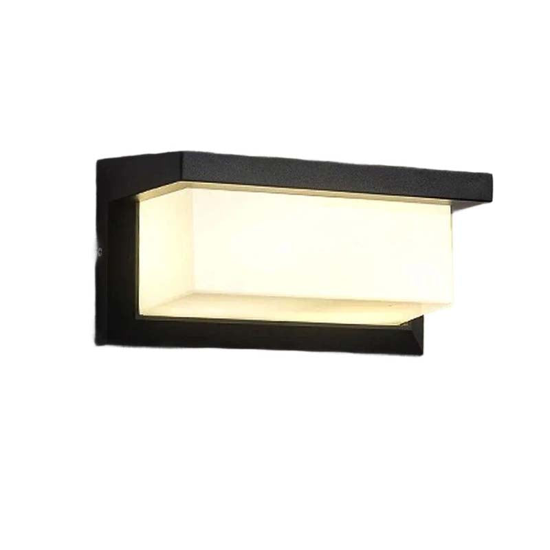 Buitenlamp Bewegingssensor Zwart LED Waterdicht Tuinverlichting Wandmontage Entree Veranda Oprit Gevel | Sulvida