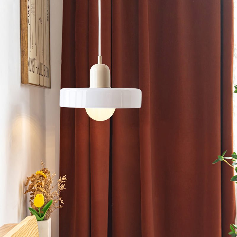 Glazen Hanglamp Rond Design Gekleurd Glas Ø25-35cm Groen Geel Wit Eettafel Woonkamer Eetkamer Decoratief | Sulvida