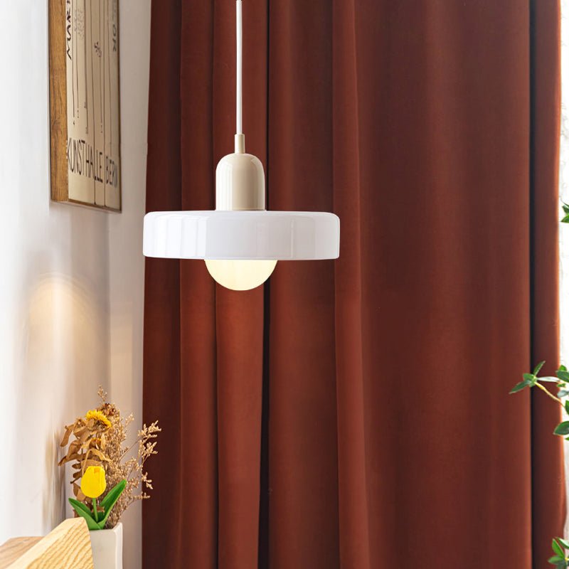 Glazen hanglamp verstelbare kabel ronde pendellamp eettafel woonkamer verlichting modern design sfeervolle ruimte | Sulvida
