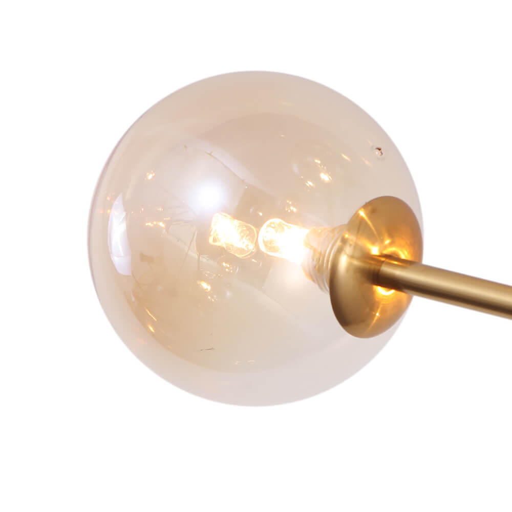 Glazen Kroonluchter met Metalen Frame en 15 Lichtpunten voor Eetkamer Woonkamer Hal Sfeervolle Hanglamp | Sulvida