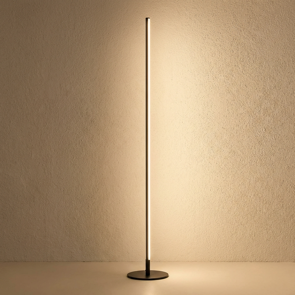 Smalle Staande Lamp LED Metaal 150cm Minimalistisch Modern Design Zwart Goud Zilver Leeshoek Woonkamer | Sulvida