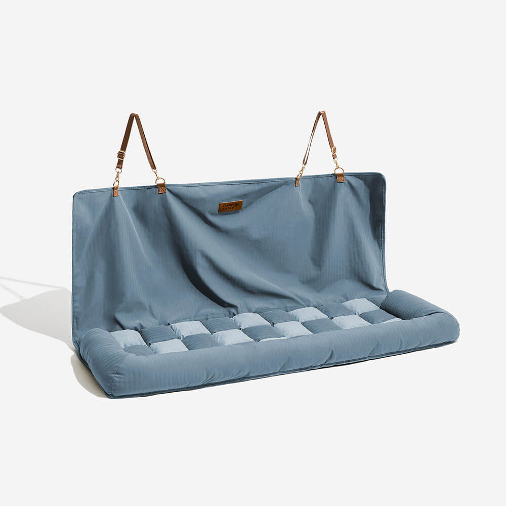 Autostoel Beschermer Hond Met Bolsters Voor Achterbank - Luxe Reiszitje Grote Honden Ruiten Design Waterafstotend | Sulvida