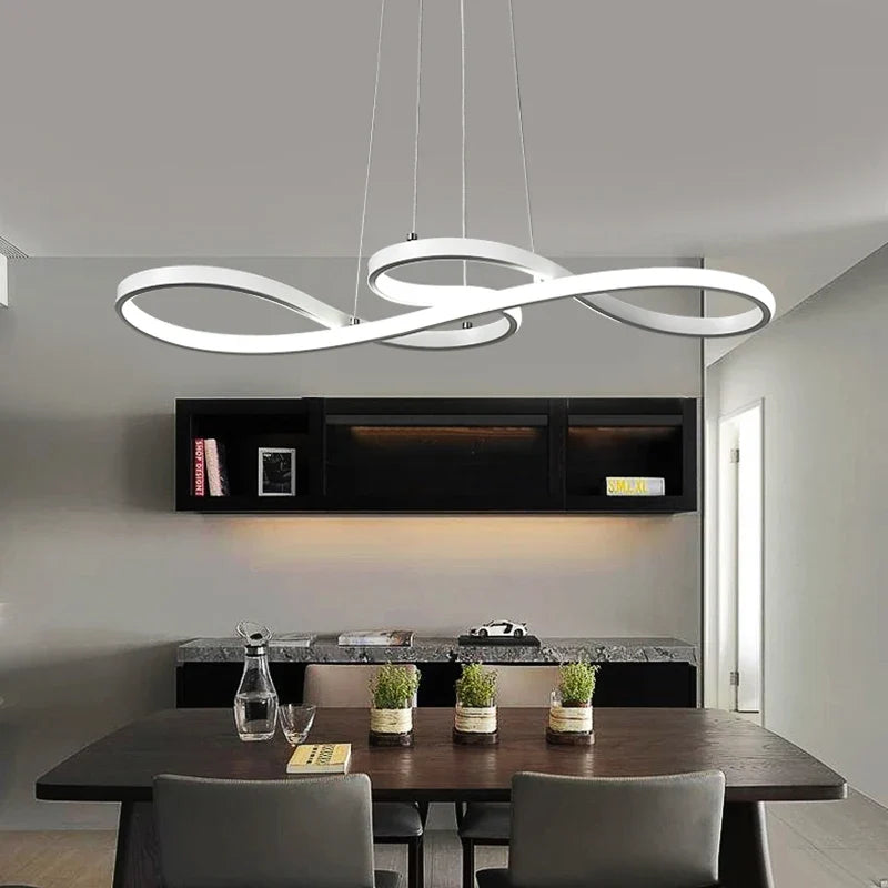 Moderne Hanglamp Aluminium Zwart Goud LED Dimbaar Eetkamer Slaapkamer Woonkamer Sfeervol Interieur Design | Sulvida