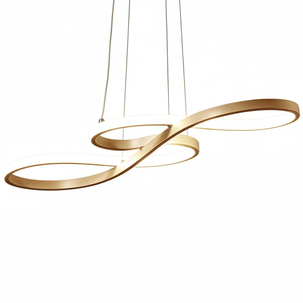 Moderne Hanglamp Aluminium Zwart Goud LED Dimbaar Eetkamer Slaapkamer Woonkamer Sfeervol Interieur Design | Sulvida