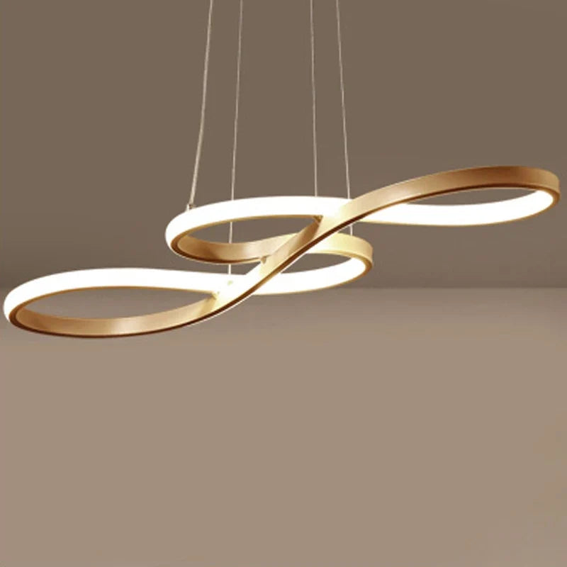 Moderne Hanglamp Aluminium Zwart Goud LED Dimbaar Eetkamer Slaapkamer Woonkamer Sfeervol Interieur Design | Sulvida