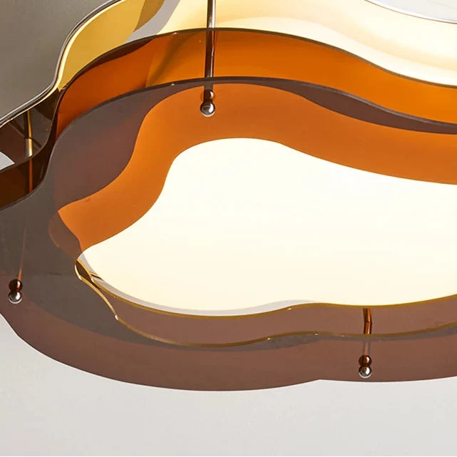 Golvende Plafondlamp Rond met Zachte Curven Dimbaar LED Acrylic Design Woonkamer Slaapkamer Eetkamer Hal | Sulvida