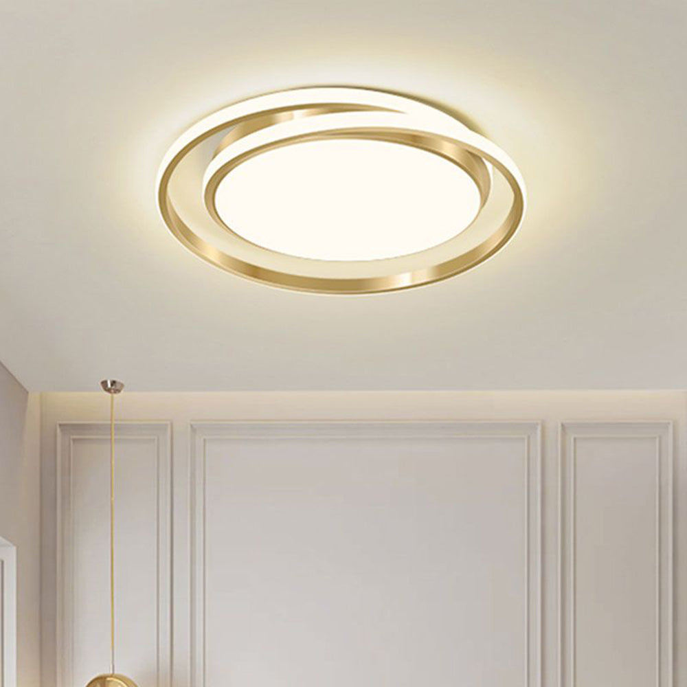 Ronde plafondlamp met geïntegreerde LED-verlichting ijzer acryl voor woonkamer slaapkamer eetkamer modern | Sulvida