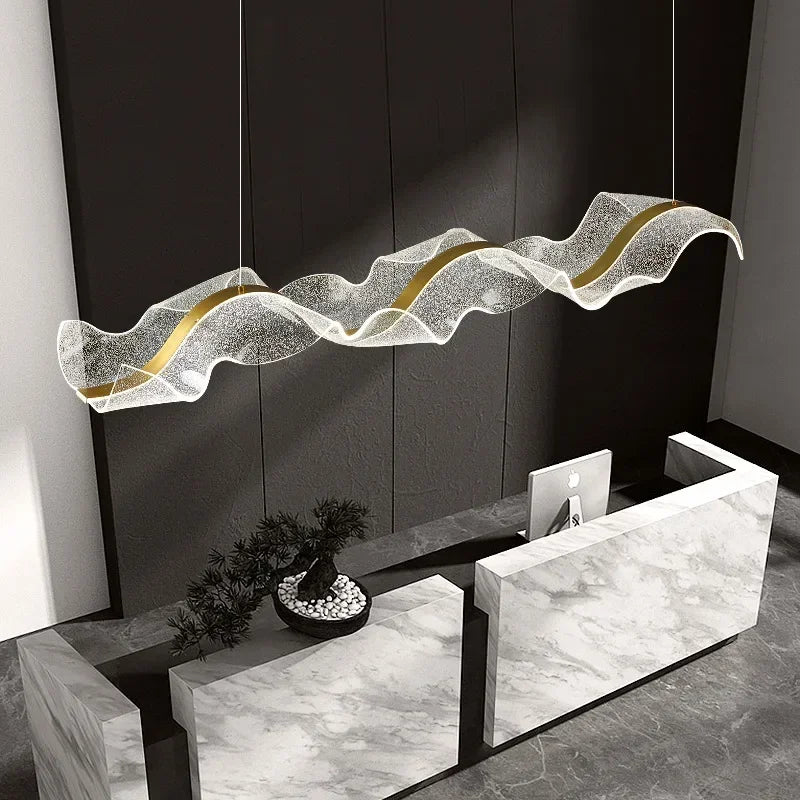 Golvende LED-Kroonluchter Acryl Metaal 80-100 cm Hanglamp Eetkamer Woonkamer Modern Design Sfeerverlichting | Sulvida