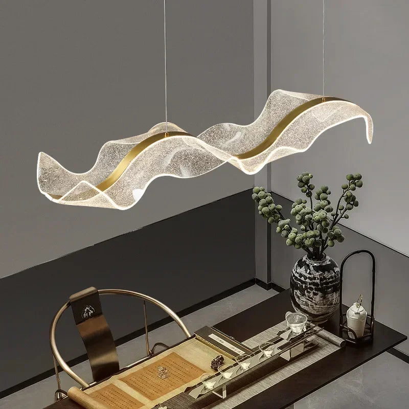 Golvende LED-Kroonluchter Acryl Metaal 80-100 cm Hanglamp Eetkamer Woonkamer Modern Design Sfeerverlichting | Sulvida