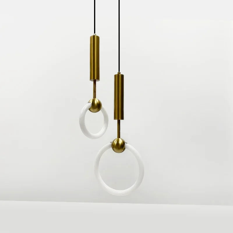Ringvormige Hanglamp Aluminium LED Goud Zwart Eetkamer Woonkamer Moderne Verlichting Dimbaar Design Sfeerverlichting | Sulvida