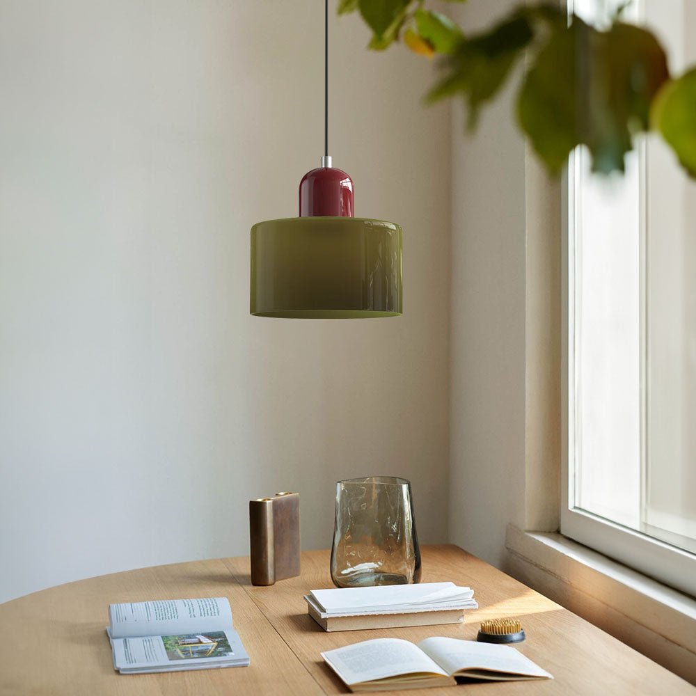 Glazen Hanglamp Bauhaus Design Goudkleurig Metaal E27 Fitting Eetkamer Woonkamer Verstelbaar Moderne Verlichting | Sulvida