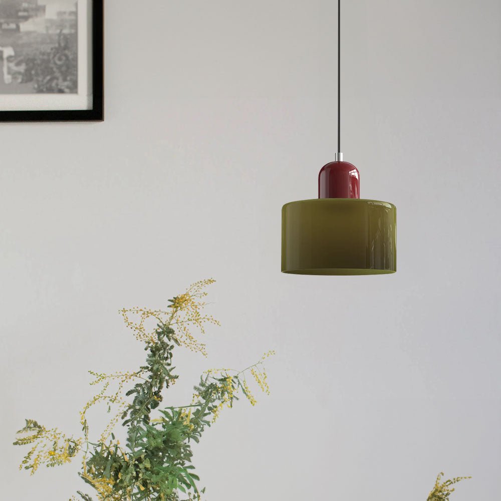 Glazen Hanglamp Bauhaus Design Goudkleurig Metaal E27 Fitting Eetkamer Woonkamer Verstelbaar Moderne Verlichting | Sulvida