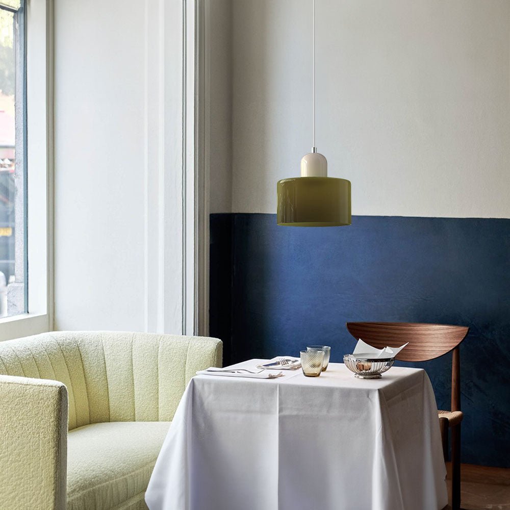Glazen Hanglamp Bauhaus Design Goudkleurig Metaal E27 Fitting Eetkamer Woonkamer Verstelbaar Moderne Verlichting | Sulvida