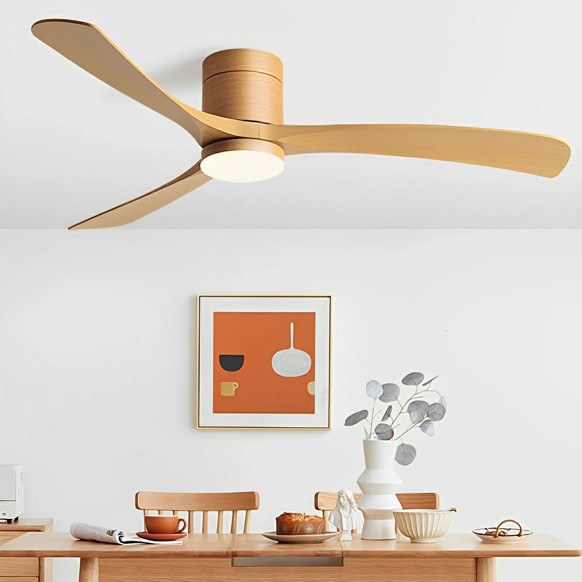 Plafondventilator met LED-verlichting – stil, 6 snelheden, omkeerbaar, energiezuinig | Sulvida