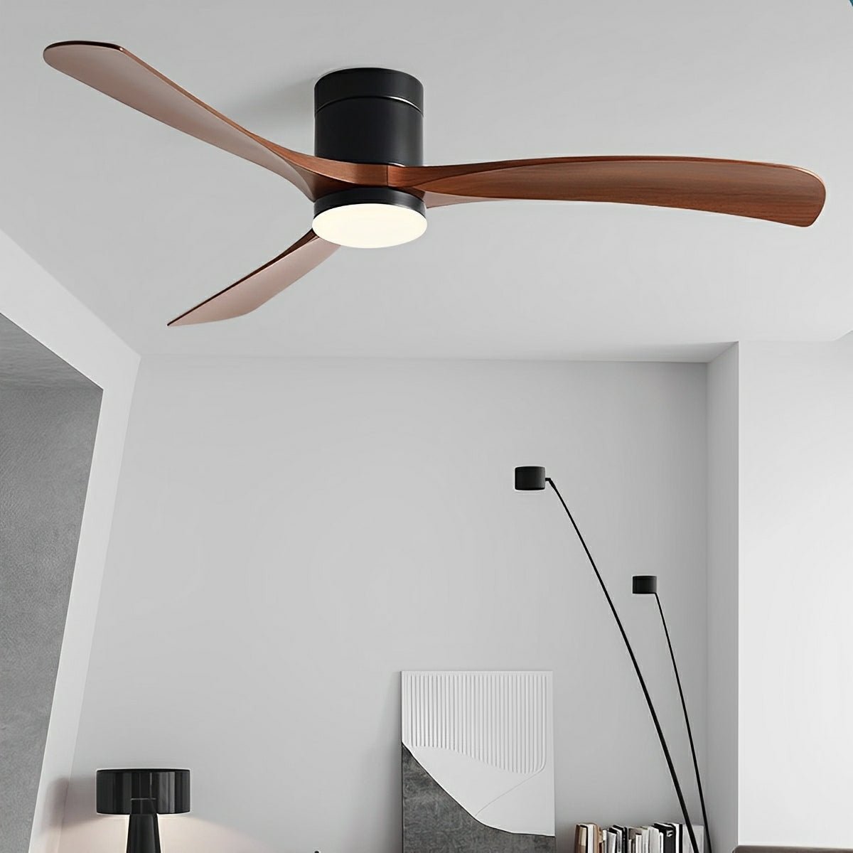 Plafondventilator met LED-verlichting – stil, 6 snelheden, omkeerbaar, energiezuinig | Sulvida