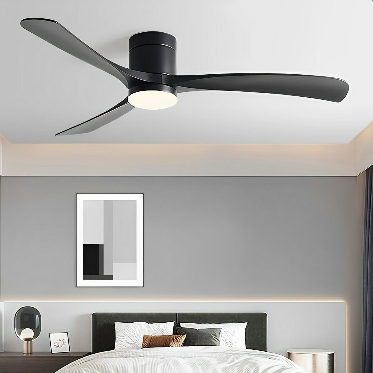 Plafondventilator met LED-verlichting – stil, 6 snelheden, omkeerbaar, energiezuinig | Sulvida
