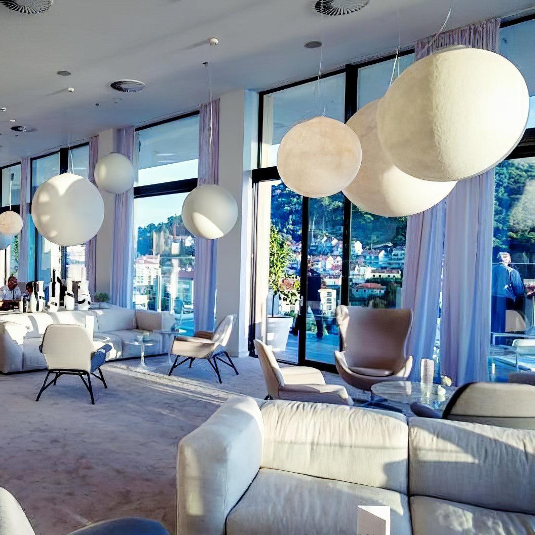 Hanglamp Bol Wit Modern Design FRP Glasvezel Woonkamer Eetkamer Slaapkamer Hal Horeca Interieur Verlichting LED E27 | Sulvida