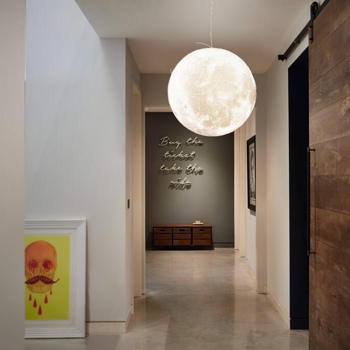 Hanglamp Bol Wit Modern Design FRP Glasvezel Woonkamer Eetkamer Slaapkamer Hal Horeca Interieur Verlichting LED E27 | Sulvida