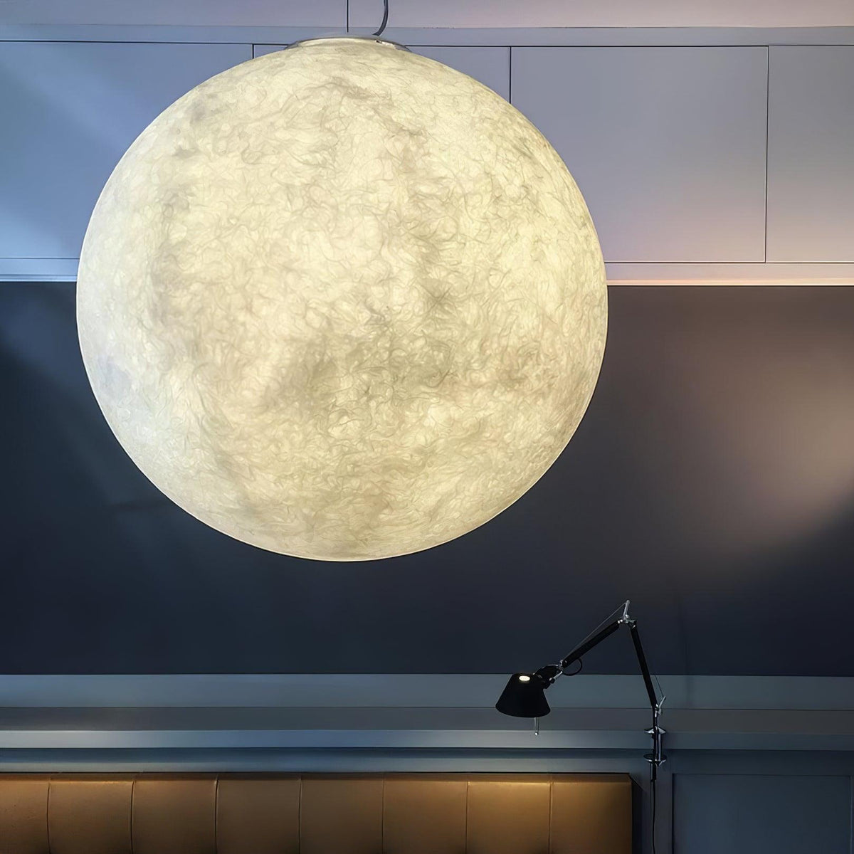 Hanglamp Bol Wit Modern Design FRP Glasvezel Woonkamer Eetkamer Slaapkamer Hal Horeca Interieur Verlichting LED E27 | Sulvida