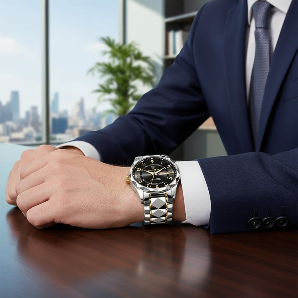 Herenhorloge Titanium Sportief Design Waterdicht 50 Meter Krasbestendig Saffierglas Quartz Uurwerk Casual | Sulvida