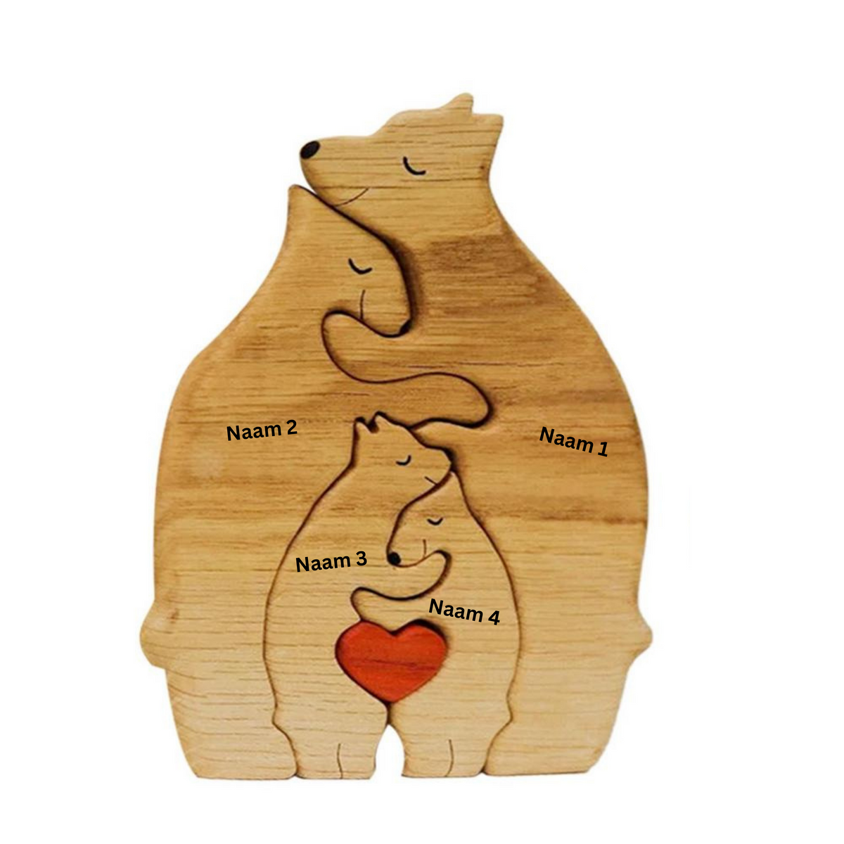 Houten familiefiguurtjes personaliseerbaar woonkamer decoratie miniatuur handgemaakt cadeau speelgoed | Sulvida