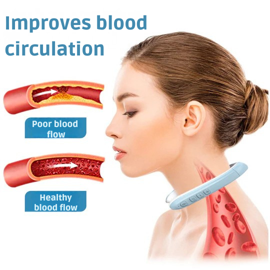 Ultrasoon Lymfedrainage Nekmassageapparaat | Draadloos Ontspanning- & Vormingsapparaat | Stimuleert Lymfeafvoer Spierherstel Doorbloeding | Sulvida
