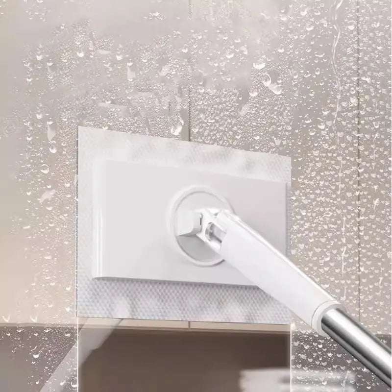 Compacte 360° Dweilsteel met Drukknop – Handig Schoonmaaksysteem voor Woonkamer Keuken Badkamer Laminaat | Sulvida