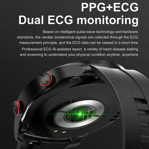 Smartwatch met Gezondheidstracking en Bluetooth-Oproepen Multifunctioneel Horloge 1,45 Inch HD-Display | Sulvida