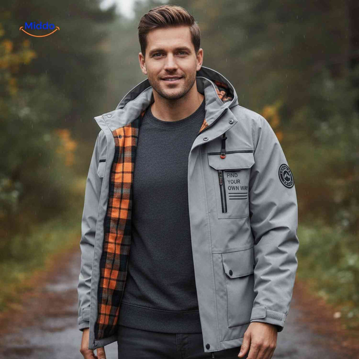 Waterdichte Herenparka met Capuchon en Bontkraag – Zwart Groen Beige – Winterjas Heren 4-in-1 Outdoor | Sulvida