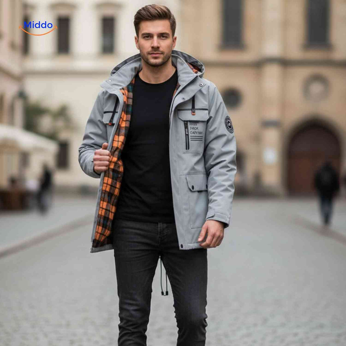 Waterdichte Herenparka met Capuchon en Bontkraag – Zwart Groen Beige – Winterjas Heren 4-in-1 Outdoor | Sulvida