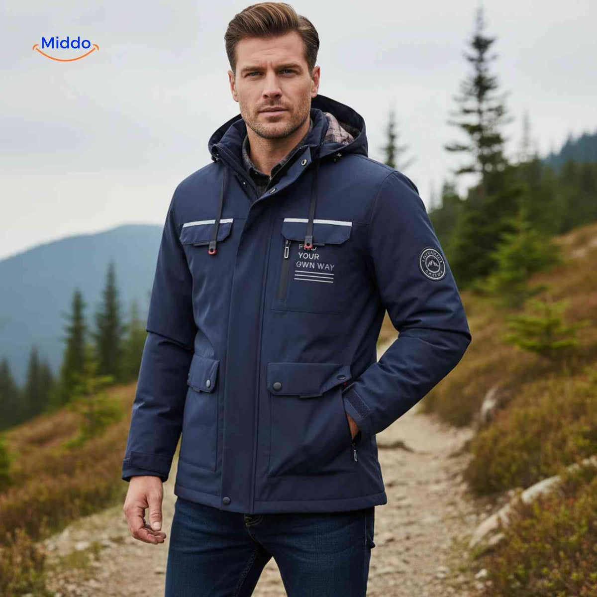 Waterdichte Herenparka met Capuchon en Bontkraag – Zwart Groen Beige – Winterjas Heren 4-in-1 Outdoor | Sulvida