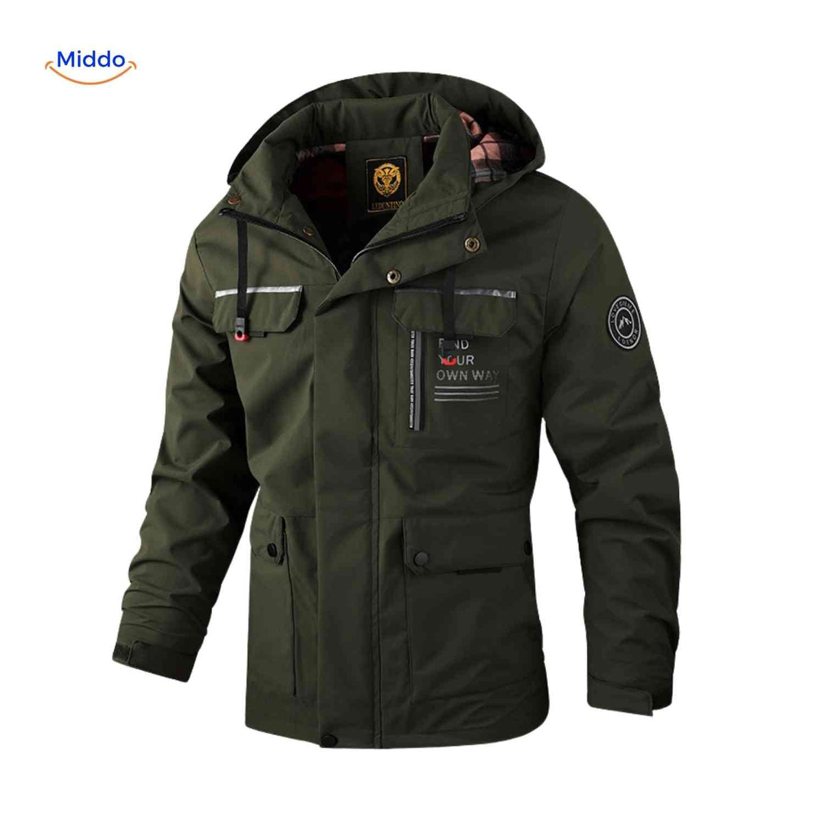Waterdichte Herenparka met Capuchon en Bontkraag – Zwart Groen Beige – Winterjas Heren 4-in-1 Outdoor | Sulvida