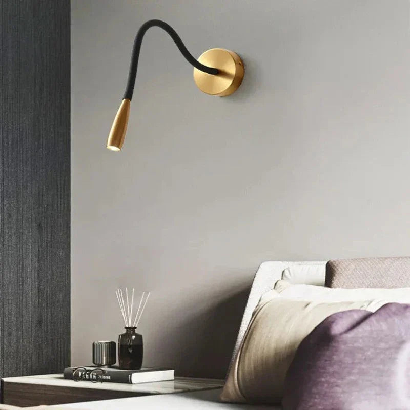 Verstelbare wandlamp met flexibele arm mat zwart LED leeslamp wandverlichting dimbaar interieurverlichting | Sulvida