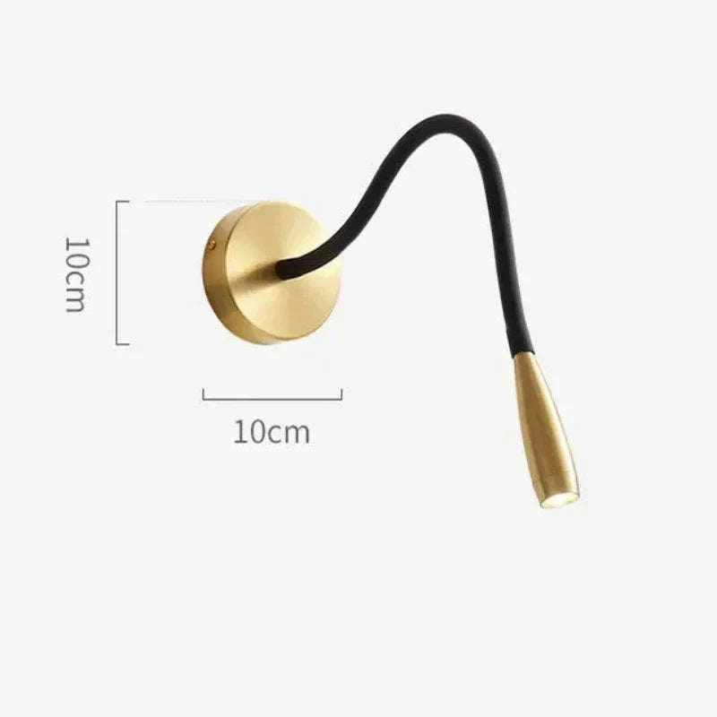 Verstelbare wandlamp met flexibele arm mat zwart LED leeslamp wandverlichting dimbaar interieurverlichting | Sulvida