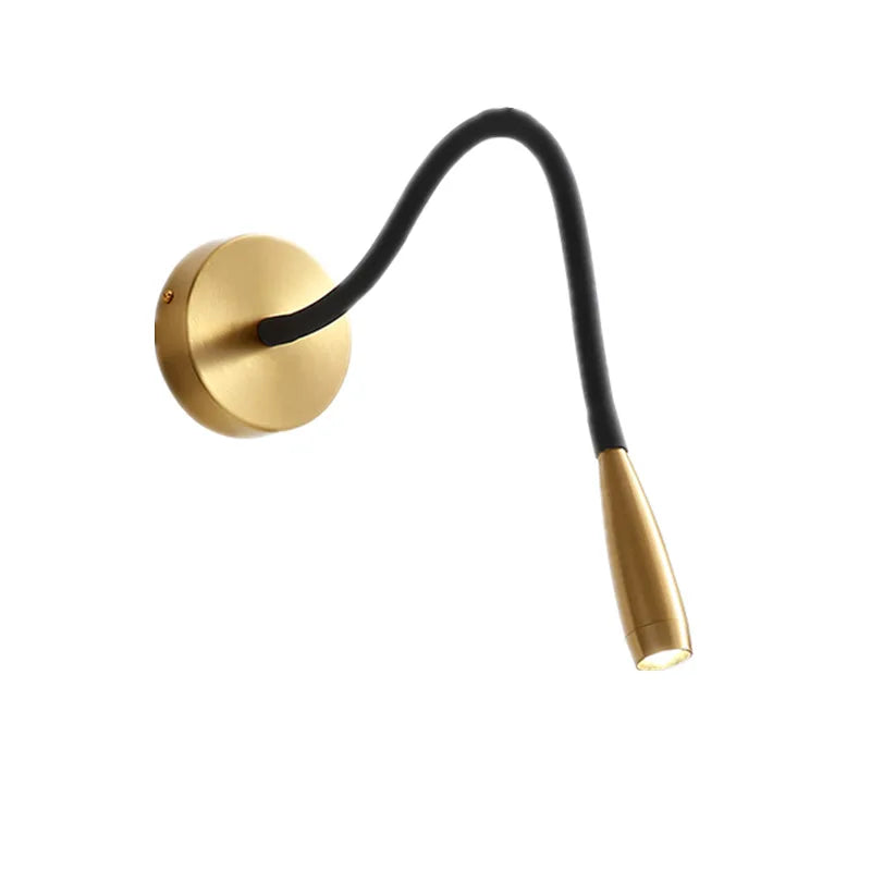 Verstelbare wandlamp met flexibele arm mat zwart LED leeslamp wandverlichting dimbaar interieurverlichting | Sulvida