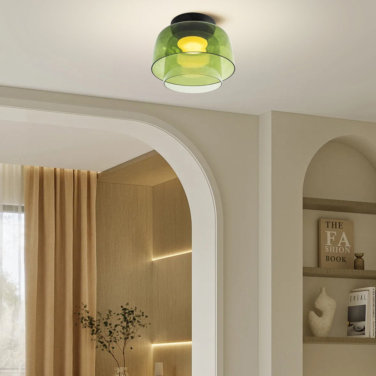Glazen Plafondlamp Gelaagd Design Meerdere Formaten Warm Wit LED Licht Eetkamer Woonkamer Keuken Slaapkamer | Sulvida